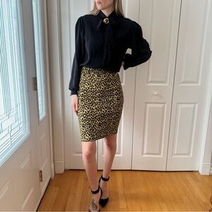HighWaisted Leopard Print Skirt